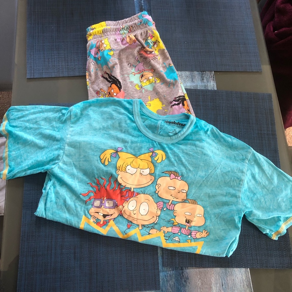 Rugrats Graphic Tee, Shorts, & Pant 3Pc Set